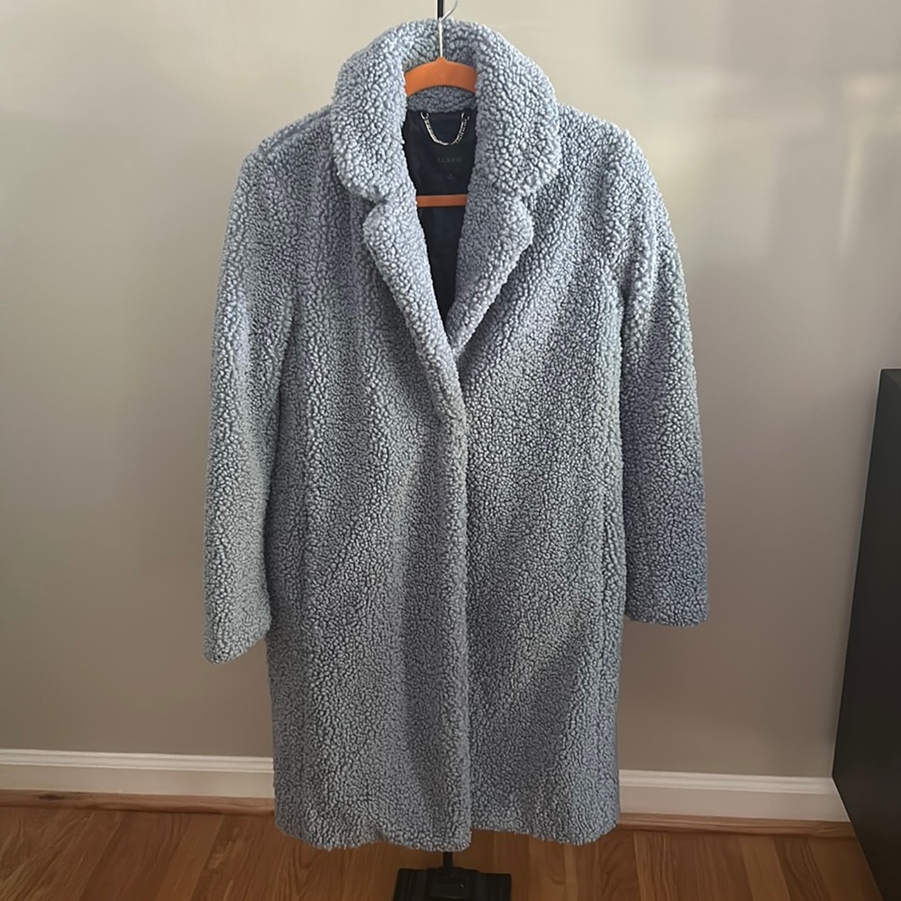 Jcrew Teddy topcoat size small, gently used.